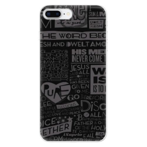 Odolné silikónové puzdro iSaprio - Text 01 - iPhone 8 Plus