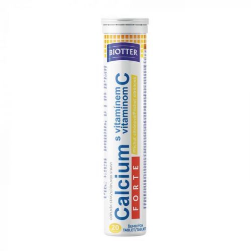 BIOTTER Calcium FORTE s vitamínom C citrón tablety 20 ks