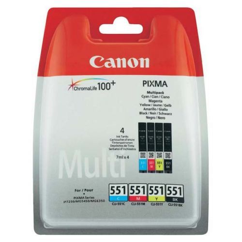Canon originál ink 6509B009, CLI551, CMYK, blister, Canon PIXMA iP7250, MG5450, MG6350, MG7550