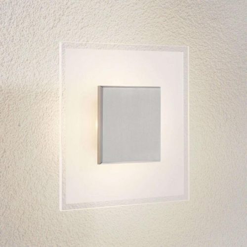 Štvorcové stropné LED svetlo Lole zo skla
