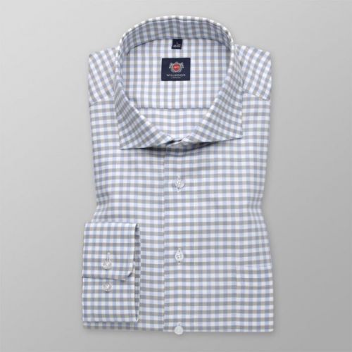 Pánska košeľa slim fit so vzorom gingham 11688