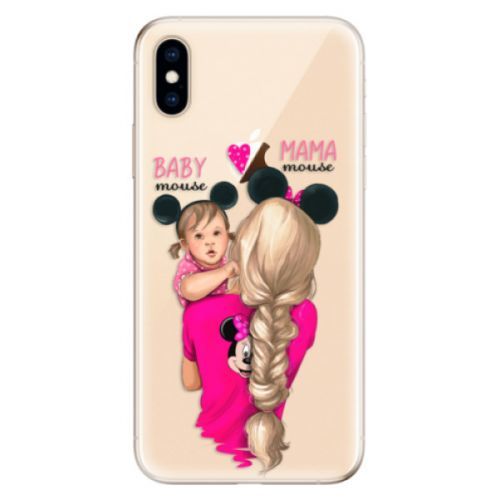 Odolné silikónové puzdro iSaprio - Mama Mouse Blond and Girl - iPhone XS