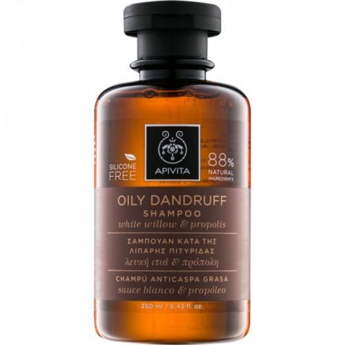 Apivita Holistic Hair Care White Willow & Propolis šampón proti lupinám pre mastné vlasy 250 ml