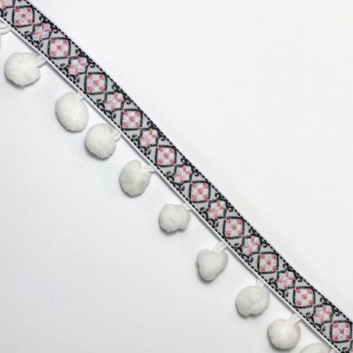 Lemovacia bambuľka JACQUARD white
