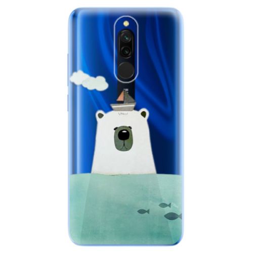 Odolné silikónové puzdro iSaprio - Bear With Boat - Xiaomi Redmi 8