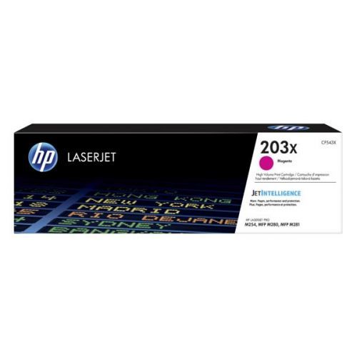 HP originál toner CF543X, magenta, 2500str., HP 203X, high capacity, HP Color LaserJet Pro M254dw, nw, M280nw