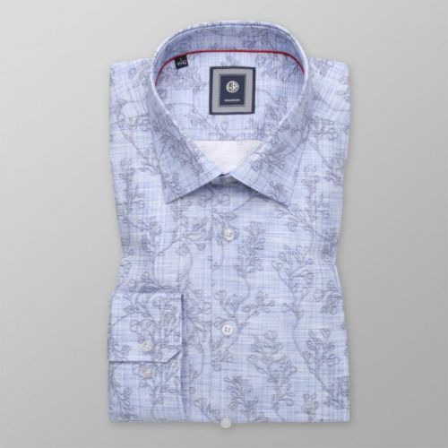 Košeľa Slim Fit sivý kvetinový vzor (výška 176 - 182) 10998