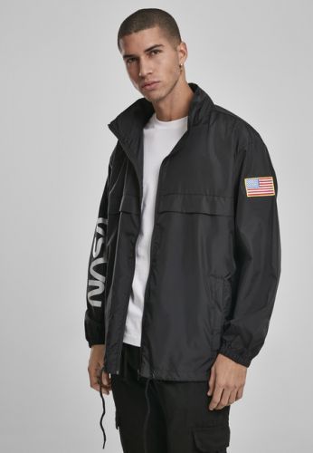 Mr. Tee NASA Worm Logo Nylon Windbreaker black - S