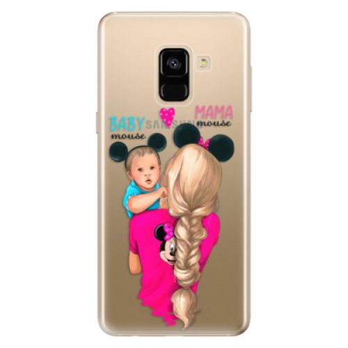 Odolné silikónové puzdro iSaprio - Mama Mouse Blonde and Boy - Samsung Galaxy A8 2018