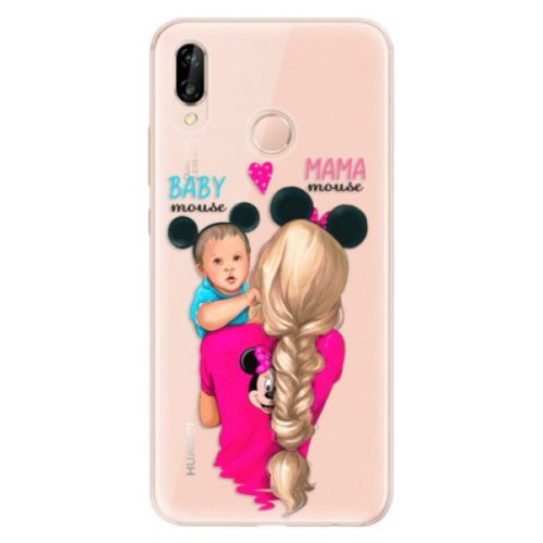 Odolné silikónové puzdro iSaprio - Mama Mouse Blonde and Boy - Huawei P20 Lite