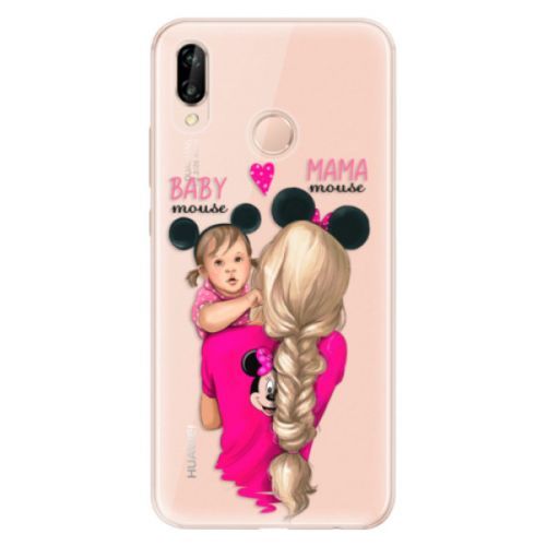 Odolné silikónové puzdro iSaprio - Mama Mouse Blond and Girl - Huawei P20 Lite