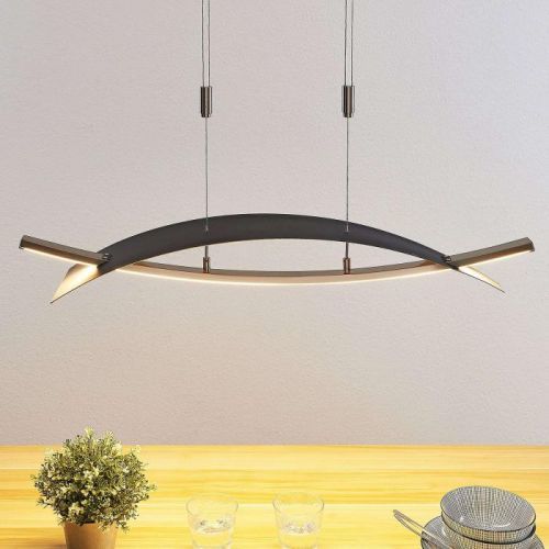 Závesné LED svietidlo Marija vodorovná čierne