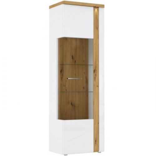 Vitrína Tuluza TUZV811RB biela/artisan