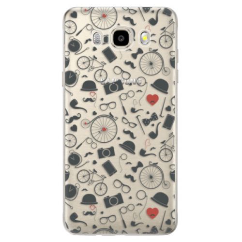 Odolné silikónové puzdro iSaprio - Vintage Pattern 01 - black - Samsung Galaxy J5 2016