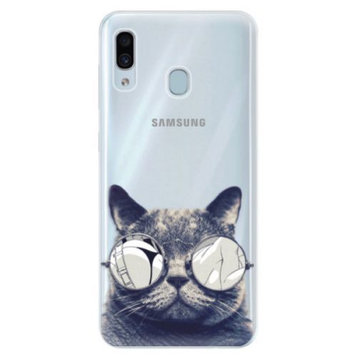 Silikónové puzdro iSaprio - Crazy Cat 01 - Samsung Galaxy A30