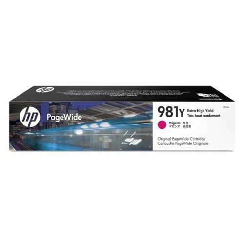 HP originál ink L0R14A, HP 981Y, magenta, 16000str., 185ml, extra high capacity, HP PageWide MFP E58650, 556, Flow 586