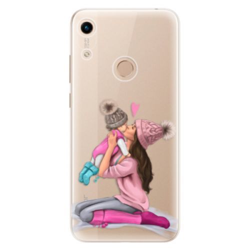 Odolné silikónové puzdro iSaprio - Kissing Mom - Brunette and Girl - Huawei Honor 8A