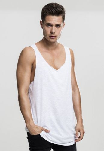 Urban Classics Long Shaped Open Edge Loose Tank white - L