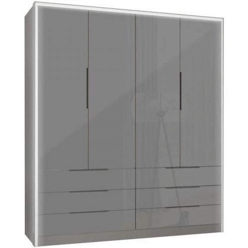 Skriňa Rize sivá/šedá lesklá