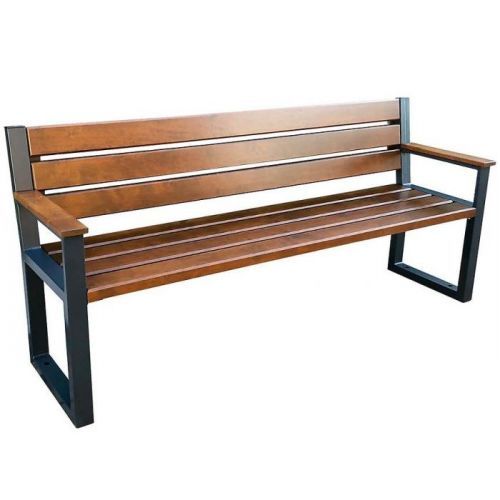 Moderná lavica s operadlom orech