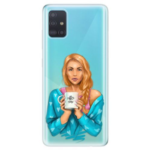 Odolné silikónové puzdro iSaprio - Coffe Now - Redhead - Samsung Galaxy A51