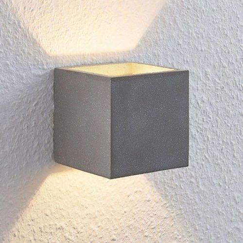 Lindby Nellie betónové nástenné LED svetlo 11,5 cm