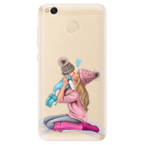 Odolné silikónové puzdro iSaprio - Kissing Mom - Blond and Boy - Xiaomi Redmi 4X