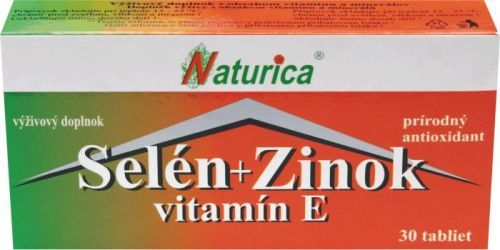 Naturica SELÉN + ZINOK, vitamín E 30 tbl