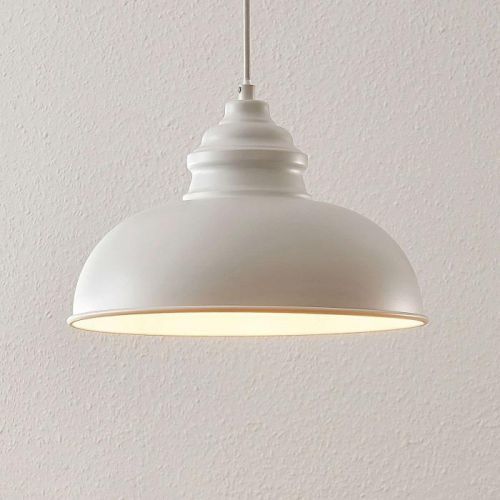 Lindby Cliona závesná lampa, biela matná