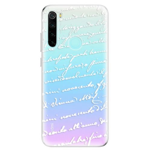 Odolné silikónové puzdro iSaprio - Handwriting 01 - white - Xiaomi Redmi Note 8