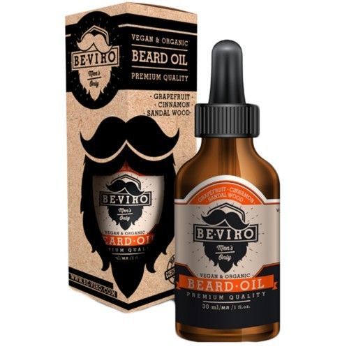 beviro Ošetrujúci olej na fúzy s vôňou grepu, škorice a santalového dreva (Beard Oil) 30 ml