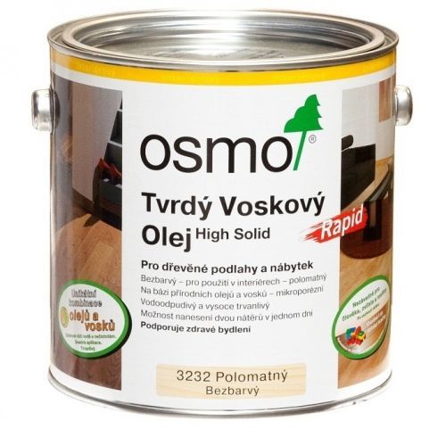 OSMO Color OSMO Tvrdý voskový olej RAPID  - 3262 - bezfarebný mat - 10 L