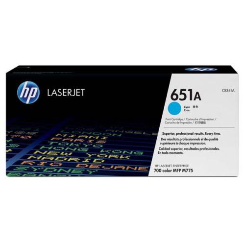 HP originál toner CE341A, cyan, 16000str., HP 651A, HP LaserJet Enterprise 700 color MFP M775dn, M775f