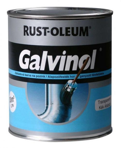 RUST OLEUM GALVINOL - základná farba na pozink a na povrchy so zlou priľnavosťou - transparentný - svetlo modrý - 750 ml