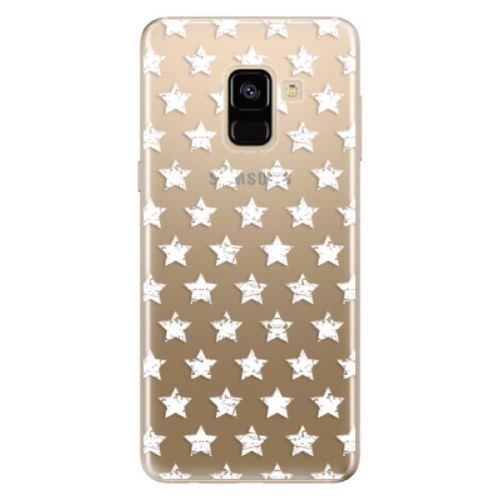 Odolné silikónové puzdro iSaprio - Stars Pattern - white - Samsung Galaxy A8 2018