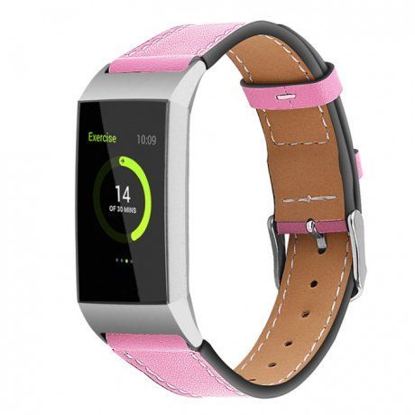 Fitbit Charge 3 Leather Italy (Large) remienok, Pink