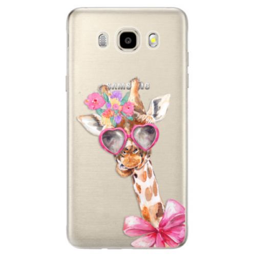 Odolné silikónové puzdro iSaprio - Lady Giraffe - Samsung Galaxy J5 2016