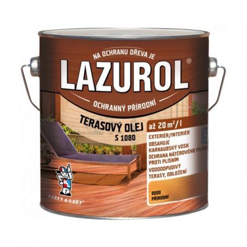LAZUROL S 1080 - terasový olej - 0023 - teak - 0,75 L