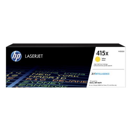 HP originál toner W2032X, yellow, 6000str., HP 415X, high capacity, HP Color LaserJet Pro M454, MFP M479