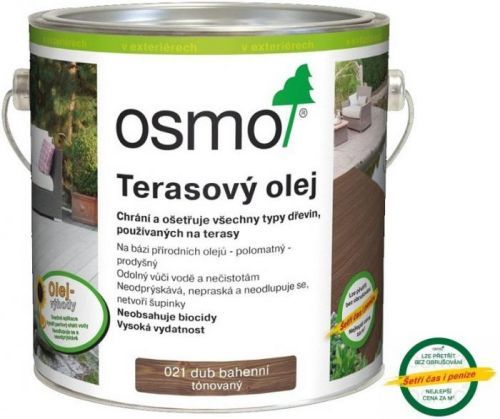 OSMO Color Osmo Terasový olej DUB BAHENNÝ - 021 - dub bahenný - 2,5 L