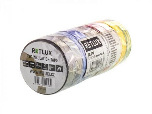 Páska izolačná PVC 15/10m mix farieb RETLUX RIT 010 10ks