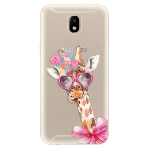 Odolné silikónové puzdro iSaprio - Lady Giraffe - Samsung Galaxy J5 2017