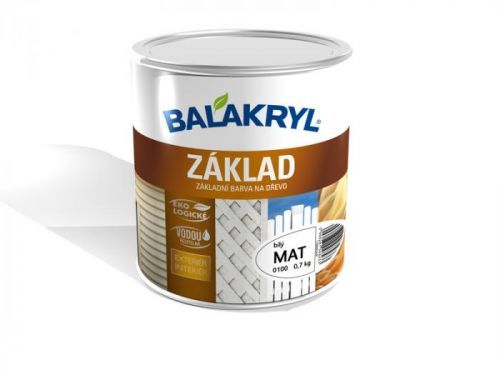 Balakryl Farba Balakryl Základ drevo - základná farba na drevo - 0100 - biela - 2,5 Kg