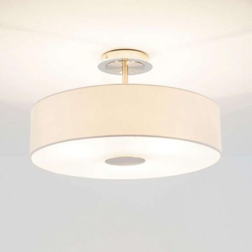 Stropné svietidlo Josia z látky, biela