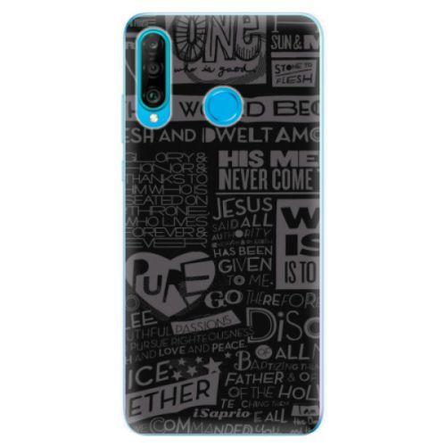 Odolné silikonové pouzdro iSaprio - Text 01 - Huawei P30 Lite
