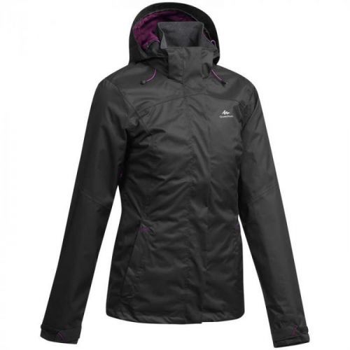 QUECHUA Dámska Bunda Mh100 čierna