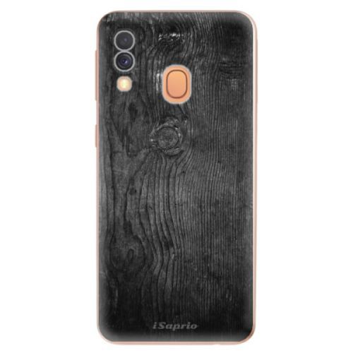 Odolné silikónové puzdro iSaprio - Black Wood 13 - Samsung Galaxy A40