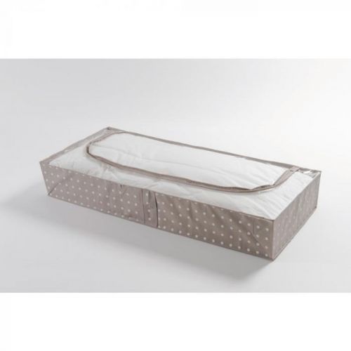 Malý béžový úložný box Compactor Dots, 46 × 107 cm