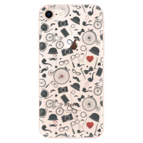 Odolné silikónové puzdro iSaprio - Vintage Pattern 01 - black - iPhone 8