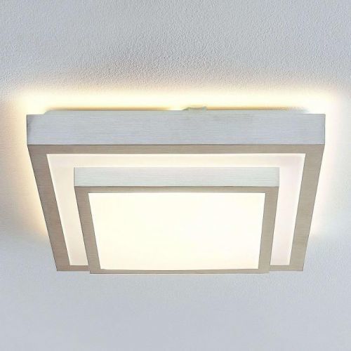 Lindby Mirco hliníkové stropné LED hranaté 37,5 cm